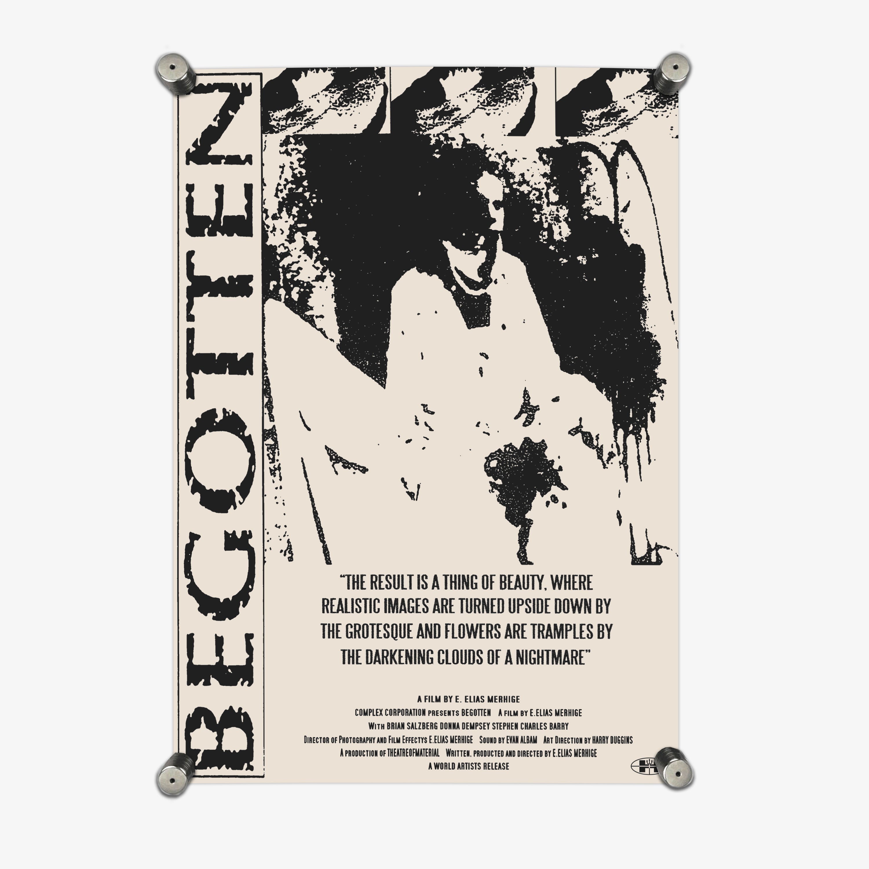 A3 BEGOTTEN 1989 POSTER